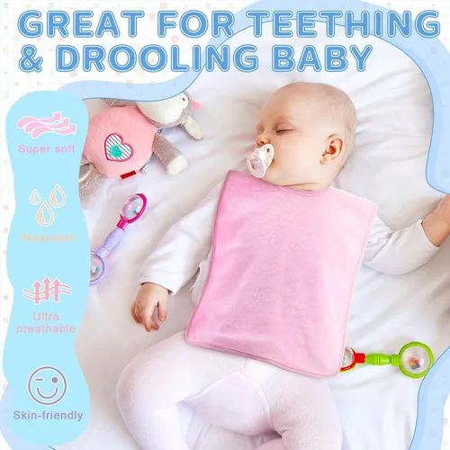 Miniatura 4 de Hercicy Baberos de cobertura completa con capucha para bebés y niños pequeños de felpa con botón de presión para niños de 0 a 4 años, unisex