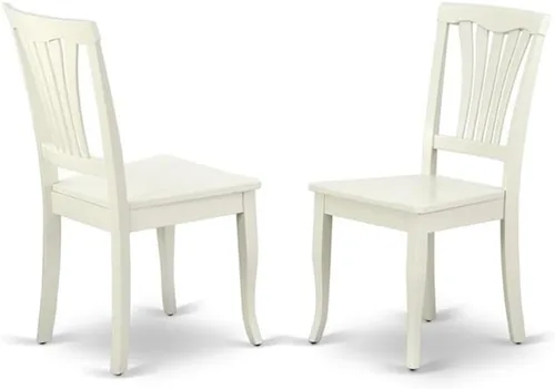 Miniatura 4 de East West Furniture El juego de habitación Dublin de 3 piezas contiene una mesa de comedor redonda con gotas y 2 sillas de asiento de madera, 42 x