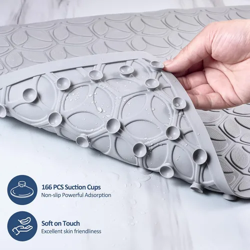 Miniatura 2 de Alfombra antideslizante para bañera Alfombra de baño de goma real para bañera y ducha Alfombra de baño para seguridad diaria Alfombra de baño
