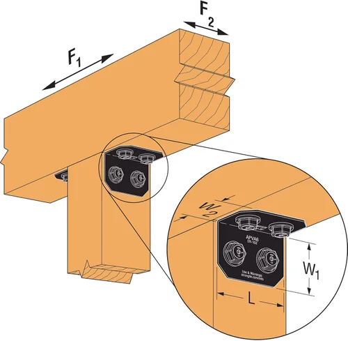 Miniatura 3 de Simpson Strong-Tie Acentos para exteriores APVA6 - con sujetadores necesarios