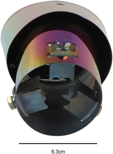 Miniatura 7 de Tubos de punta de silenciador de escape de coche de acero inoxidable de tipo curvo universal atornillado para tubos de 1.5 a 2.1 pulgadas de diámetro