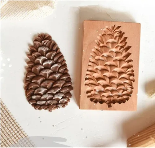 Miniatura 2 de Molde de madera tallada para galletas, cortador de galletas de jengibre, moldes para sellos de galletas para Springerle, tragacanto, mazapán