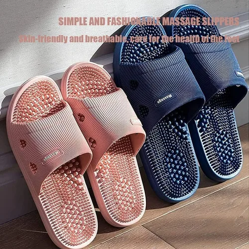 Miniatura 4 de Acupresión Reflexología Baño Masaje Zapatillas Sandalias Sandalias para Hombre y Mujer Hogar Absorción de Golpes, Terapia Promoción de la Rosa