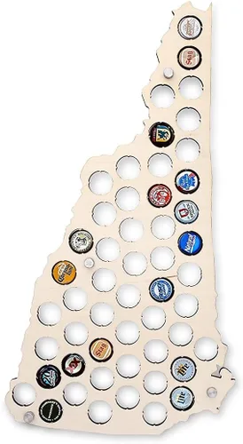 Miniatura 6 de Torched Mapa de tapa de cerveza de Virginia Occidental, soporte de tapa de cerveza de los Estados Unidos, decoración de pared, regalo para amantes