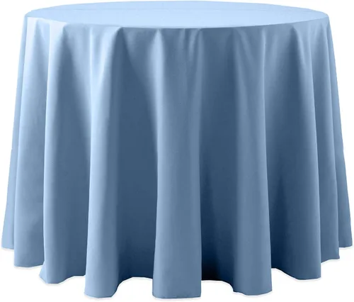 Miniatura 27 de Ultimate Textile Cotton-Feel - Mantel redondo de 90 pulgadas para comedor, color berenjena, color morado