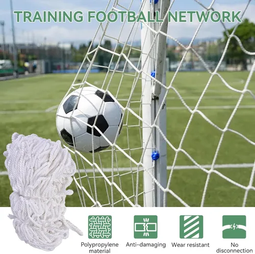 Miniatura 6 de Red de fútbol de 8 x 4 pies, red de entrenamiento de portería de fútbol, redes de fútbol juveniles para juegos y entrenamiento de patio trasero, red