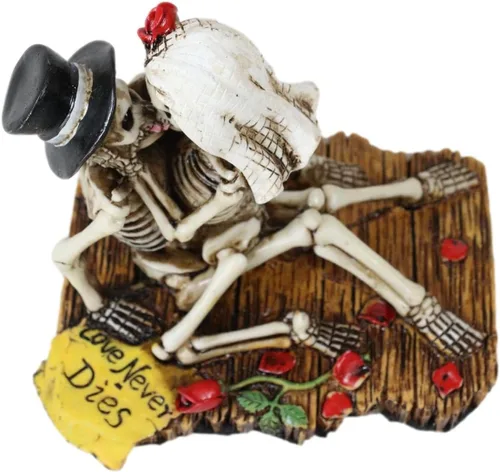Miniatura 4 de Ebros Gift Love Never Dies Castaway Sea Stranded Wedding Skeleton Pareja Sexo en la playa Figura Día de los Muertos Halloween Decorativo San