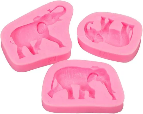 Miniatura 6 de Nifocc Molde de silicona para elefante, fondant, chocolate, dulces, herramienta de decoración de cupcakes, para decoración de tartas, arcilla
