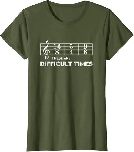 Miniatura 96 de Musician - Camiseta con texto en inglés "These are Difficult Times", talla S