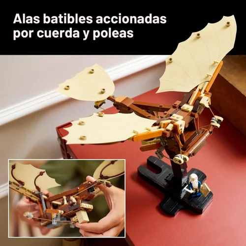 Miniatura 5 de LEGO Icons Leonardo da Vinci's Flying Machine DIY Kit - Set de construcción de ornitóptero para adultos, mayores de 18 años - Manualidades