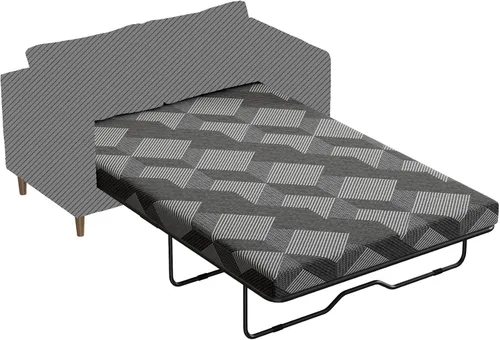 Miniatura 2 de Colchón para sofá cama de 4 pulgadas, repuesto de espuma viscoelástica de gel con funda de patrón geométrico transpirable lavable, soporte