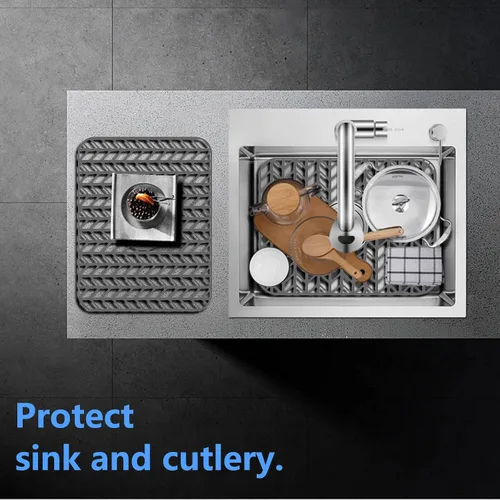 Miniatura 7 de Protectores de Fregadero para Fregadero de Cocina 12" 13" 16" 18" 19" 24" 26" 28" 29" 30" Alfombrilla de Silicona para Fregadero Alfombrilla