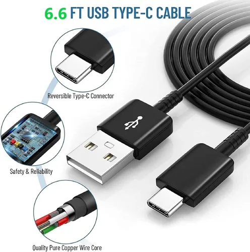 Miniatura 4 de Cargador USB C Samsung de carga rápida para teléfono Android tipo C de 6.6 pies para Samsung Galaxy Phone