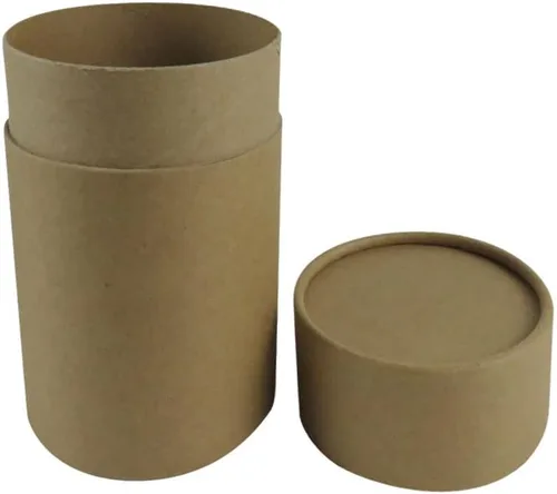 Miniatura 6 de WENPACK Paquete de 12 tubos de cartón con tapa, recipiente redondo de cartón (2.44 pulgadas de profundidad x 2.36 pulgadas de alto, Kraft)