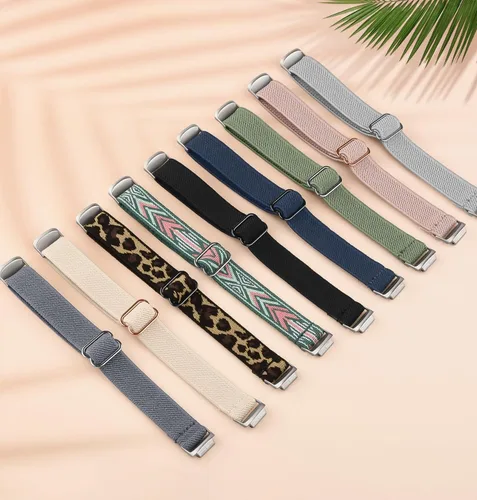 Miniatura 7 de Vancle Correas elásticas para Fitbit Inspire 3 para mujeres, bandas ajustables y transpirables de nylon elástico compatibles con Fitbit Inspire 3