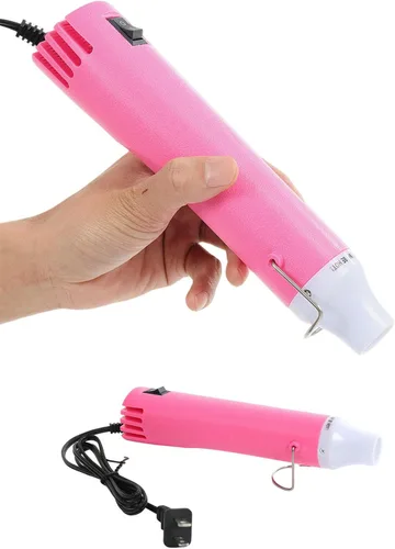 Miniatura 9 de Pistola de calor para manualidades, pistola de aire caliente de 110 V y 300 W, cable ultra largo de 3.28 pies, pistola de calor portátil con soporte