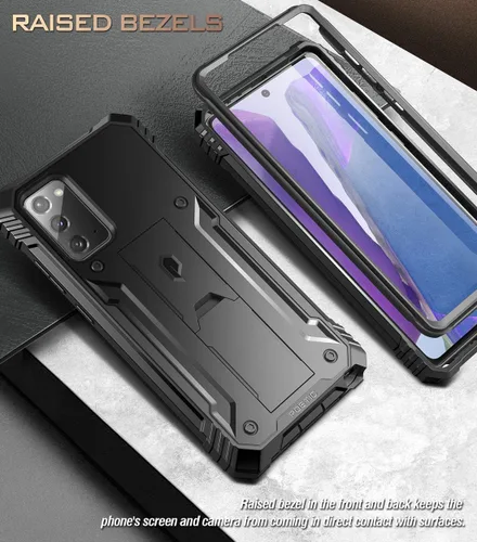 Miniatura 5 de Poetic Revolution Series - Funda para Samsung Galaxy Note 20, de cuerpo completo, resistente, de doble capa, a prueba de golpes, con soporte, sin