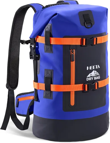 Miniatura 10 de HEETA - Bolsas secas impermeables para hombres y mujeres, mochila de 40 L, con parte superior enrollable, mochila de senderismo resistente para Verde