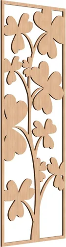 Miniatura 134 de 9 3/8 pulgadas de ancho x 24 3/8 pulgadas de alto x 1/4 pulgadas de alto, Bradford Paneles de pared decorativos de madera de calado, roble rojo rojo