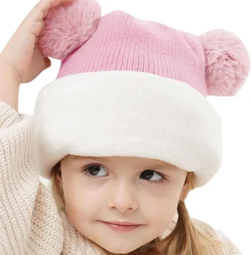Miniatura 5 de Invierno Earflap Hat Invierno Con Capucha Bebé Sombrero Cálido Niño Bufanda Bufanda Flap Kid Cap Knit Girl Caps Cuidado del Bebé