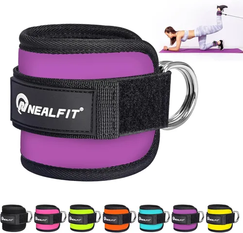 Miniatura 8 de NEALFIT Ankle Strap for Cable Machine, Gym Ankle Cuff for Kickbacks, Leg Extensions, Glute Workouts, Booty Hip Abductors Exercise for Women and Men