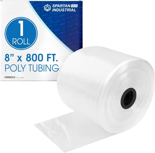 Miniatura 10 de Spartan Industrial Mini rollo de tubo plano de polietileno LDPE transparente de 6 pulgadas de ancho, 6 pulgadas de ancho x 1000 pies de largo, 2 mil