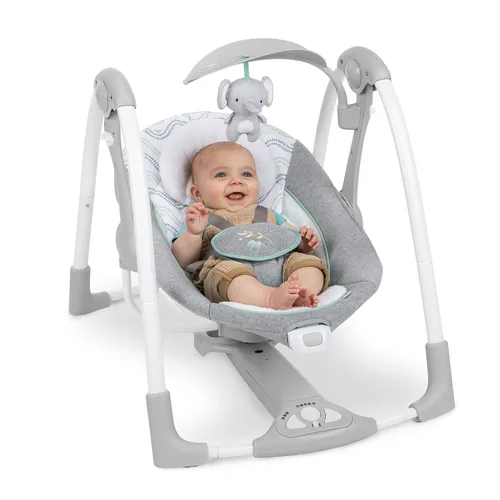 Miniatura 14 de Ingenuity ConvertMe - 2 en 1 columpio portátil y compacto para bebé y asiento infantil, vibraciones que ahorran batería, sonidos de la naturaleza