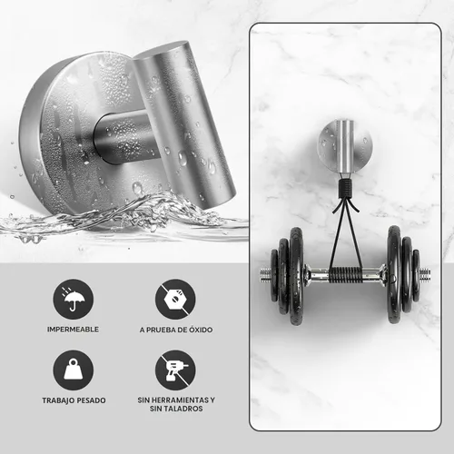 Miniatura 3 de Ganchos de ducha WingWider para dentro de la ducha, ganchos para toallas extraíbles y reutilizables sin perforación para baño, ganchos de ventosa