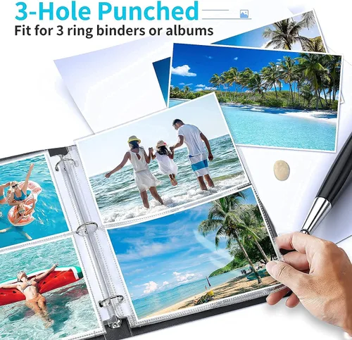 Miniatura 7 de Fabmaker Paquete de 30 fundas de fotos para carpeta de 3 anillas (5 x 7, para 120 fotos), protectores de páginas de fotos de 5 x 7 pulgadas, páginas