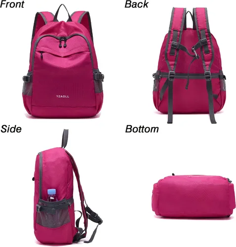 Miniatura 6 de YZAOLL Mochila pequeña de senderismo de 20 litros, mochila ligera para el día, mochila plegable para mujeres y hombres, viajes, camping, vacaciones