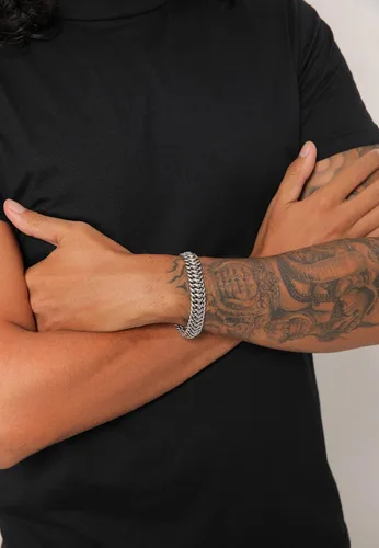 Miniatura 4 de kuzzoi Pulsera bizantina de plata de ley 925 para hombre, longitud 7,48 pulgadas - 9,05 pulgadas, ancho 0,59 pulgadas, 2.11 onzas