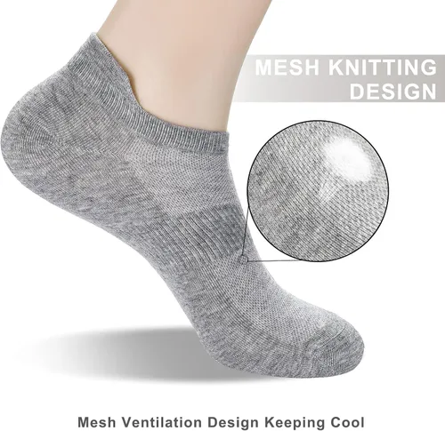 Miniatura 5 de Corlap 8Pairs Womens Ankle Athletic Running Socks White Thin No Show Low Cut With Tab Sport Short Socks