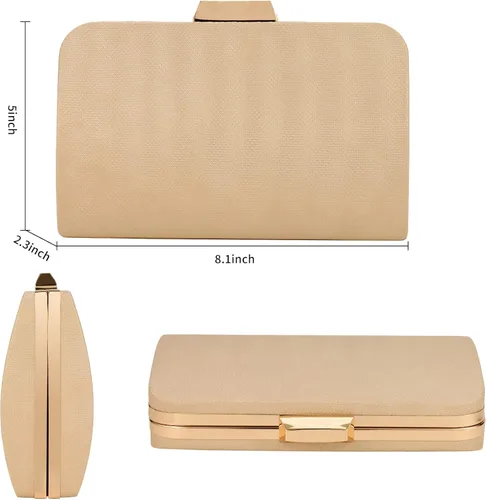 Miniatura 2 de ZHANNI Elegante caja de embrague de noche para mujer con marco de metal bolso de noche bolso de mano boda graduación fiesta novia embrague