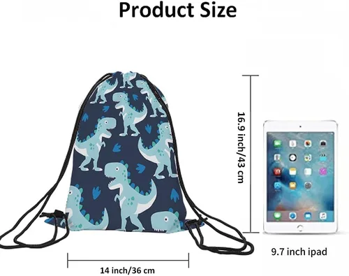 Miniatura 6 de Beabes Bolsas con cordón de rayas retro bohemias, mochila con cordón para gimnasio, Multi-a105, 14x16.9 Inch, Mochilas de viaje