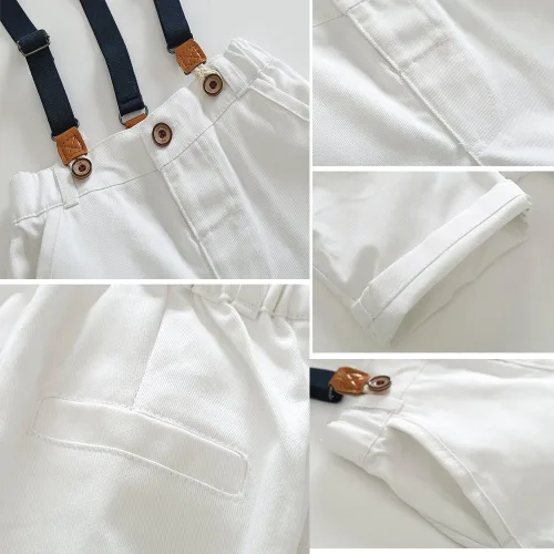 Miniatura 6 de Kimocat Conjunto de ropa casual para caballero para niños, camisa corta y pantalón