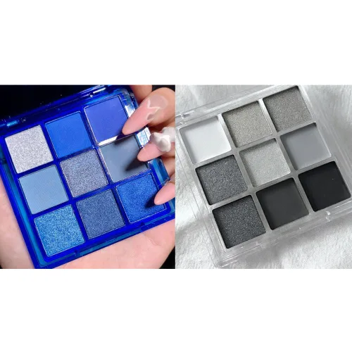 Miniatura 16 de 16 colores verde con brillo mate y sombra de ojos en polvo, maquillaje de disfraz de bruja Elphaba, sombra de ojos verde bosque amarillo colorida