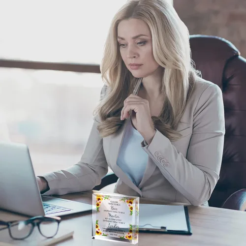 Miniatura 5 de Blulu Regalos de jefa para mujer, citas inspiradoras, regalos de oficina para mujeres, decoración de oficina de mentor, recuerdo de Navidad