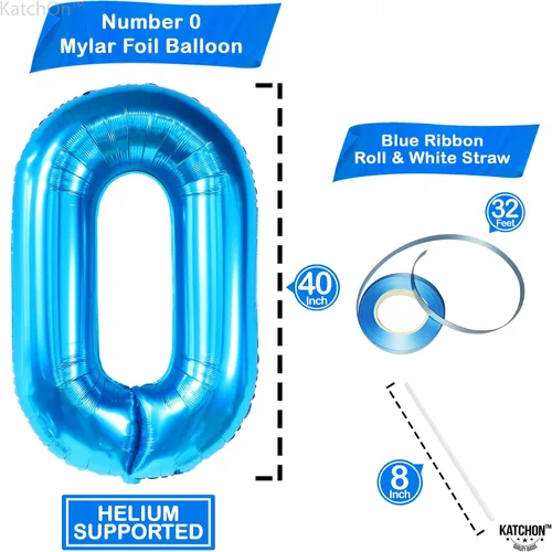 Miniatura 971 de KatchOn, Globo grande azul número 2 de 40 pulgadas Decoraciones de cumpleaños de Baby Shark para niño de 2 años Globo azul número 2 Globo