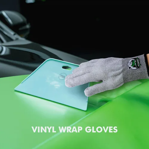 Miniatura 7 de FOSHIO Guantes de vinilo gris, guantes profesionales de fibra de carbono antiestáticos, guantes de envoltura sin polvo para envolver vinilo