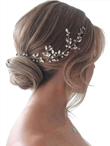 JAKAWIN Bride Wedding Hair Piece Rhinestone Bridal Hair Accessories Diamond Hair Vine for Women HV113