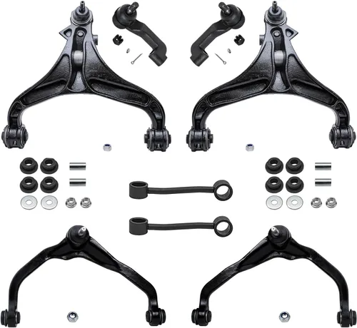 Miniatura 215 de Detroit Axle - Kit de brazos de control de extremo delantero de 8 piezas para Dodge Dakota 00-04, Durango 00-03, 4 brazos de control superior e