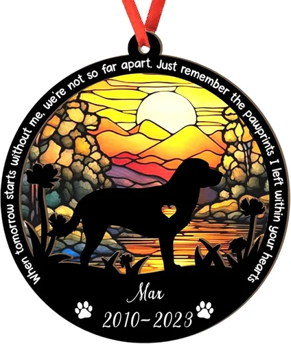 Miniatura 34 de Adorno personalizado para atrapasoles de sabueso afgano, adorno de Navidad de sabueso afgano – Regalo para perro amante, sabueso afgano