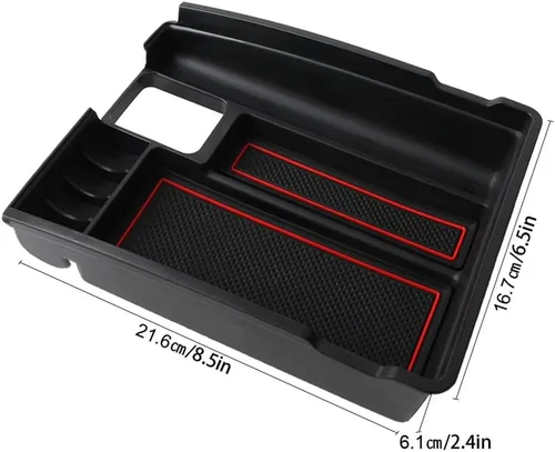 Miniatura 2 de MadLoN Compatible con Nissan X-Trail T32 Rogue 2014-2020, organizador de consola central, organizador de consola de auto antideslizante, fácil