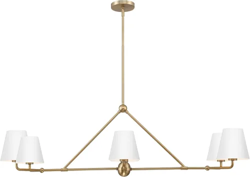 Miniatura 9 de Crystorama Xavier - Candelabro lineal dorado vibrante de 6 luces oro (Vibrant Gold)