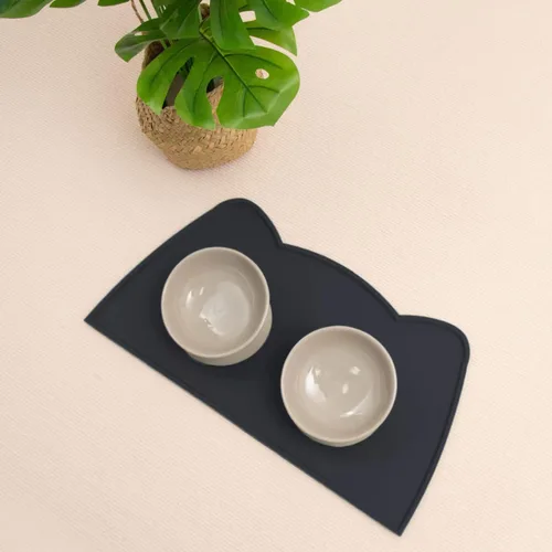 Miniatura 3 de OHMO - Tapete de silicona para comida para gatos, tapete de alimentación de mascotas para el suelo, antideslizante e impermeable, bandeja para agua