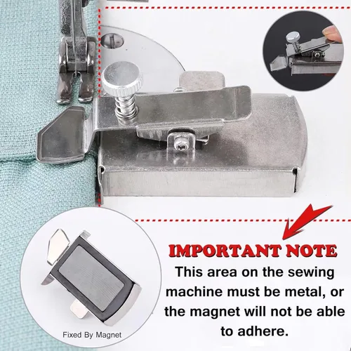 Miniatura 4 de Wemomo Guía de costura magnética para máquina de coser, guía de costura magnética con clip, accesorios de suministros de costura multifuncionales, 1