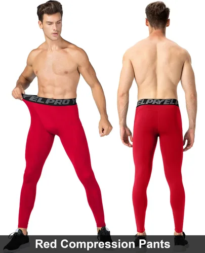 Miniatura 63 de SPVISE Pantalones de compresión para hombre, leggings para deportes, gimnasio, mallas atléticas frescas y secas, capa base para correr, fútbol