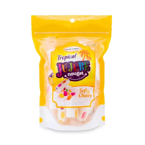 Miniatura 11 de Golden Bonbon Dulce de Turrón de Azufaifo Italiano, Suave y Masticable con Frijolitos de Gelatina Afrutados Receta Original