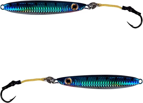 Miniatura 3 de X6 Jigs Ocean Jigs - Señuelos verticales rápidos de caída profunda de 7.76 oz (7.8 onzas) Anillo de propietario de ganchos MUSTAD Cordón