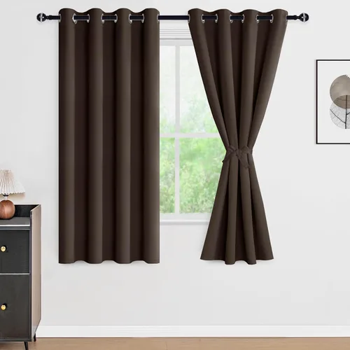 Miniatura 76 de DWCN Cortinas 100% opacas de 84 pulgadas de largo para dormitorio con forro negro, paneles de cortina de ventana de doble capa con aislamiento Azul